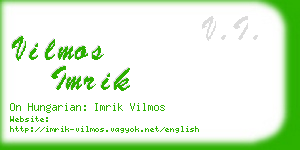 vilmos imrik business card